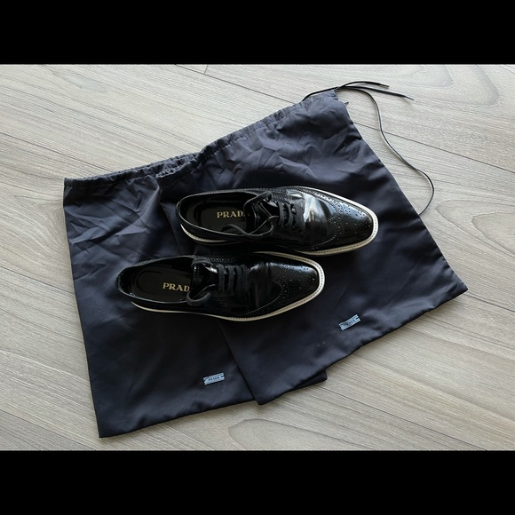Prada Black Oxford Shoes - Picture 8 of 8